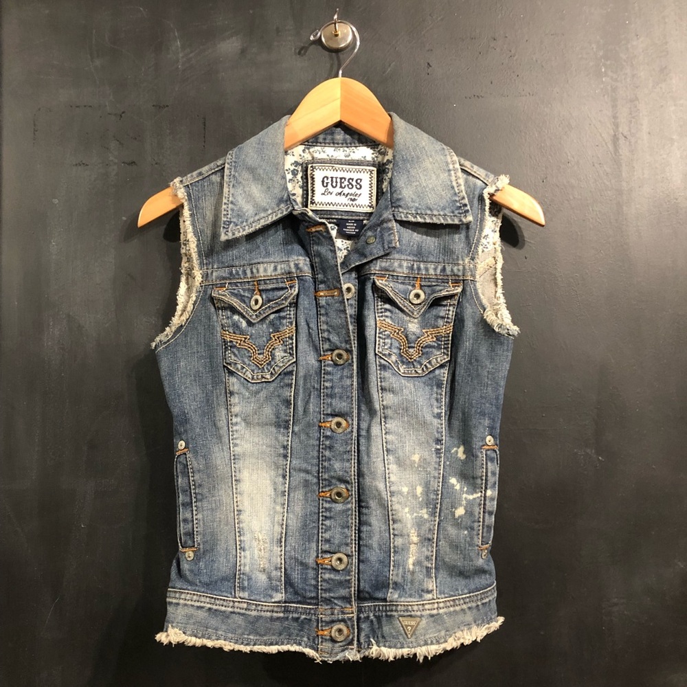 π»GUESSπ» Denim Vest - Picture 4 of 11